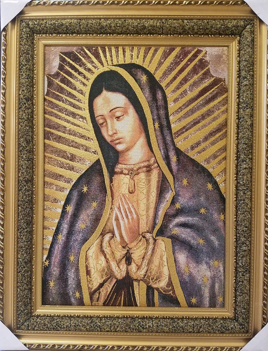 27x35" Virgen de Guadalupe MC-medio cuerpo