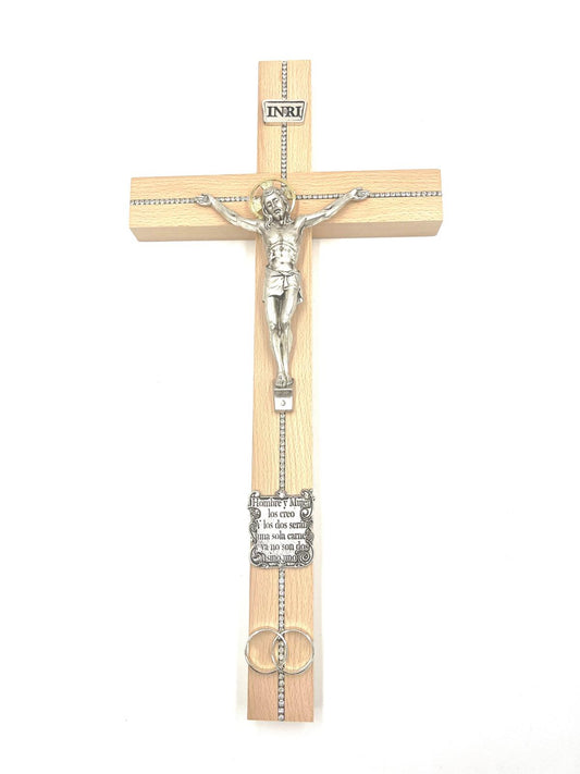 WEDD CRUCIFIX SILVER CORPUS SPANISH