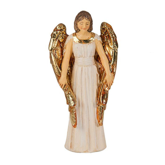 4" Cold Cast Resin Hand Painted Statue of Guardian Angel