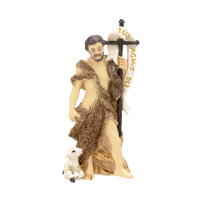 4" Cold Cast Resin Hand Painted Statue of Saint John the Baptist