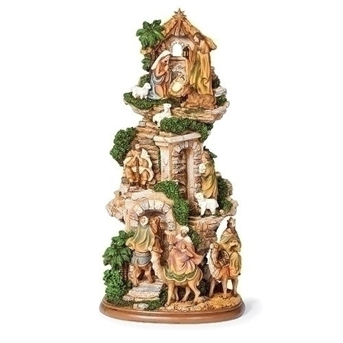 17"H STABLE W/ STAIRS NATIVITY