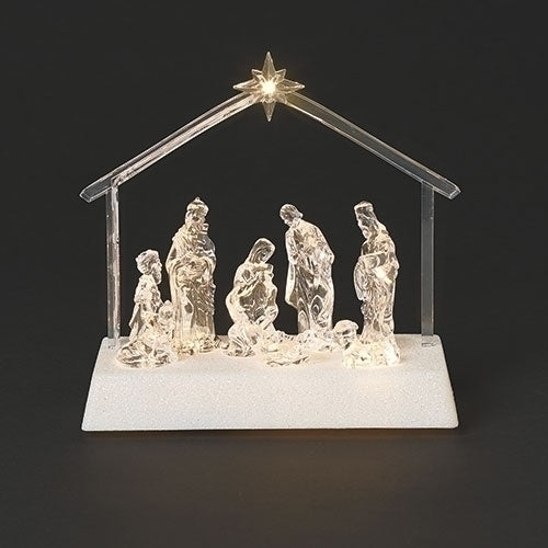 7.5"H LIGHTED NATIVITY UNDER